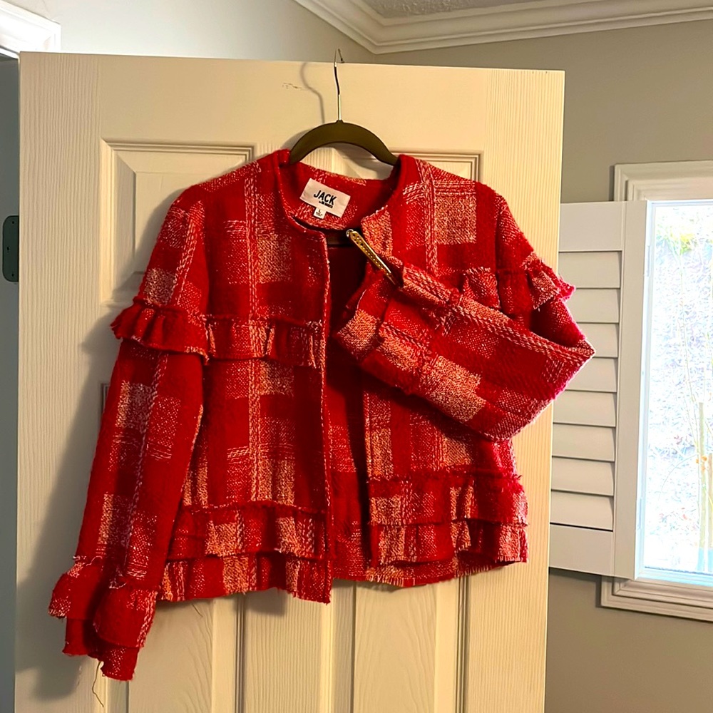 Beautiful rustic red blazer with a rustic look